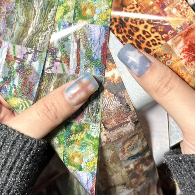 Feuilles d'ongles léopard 100cm