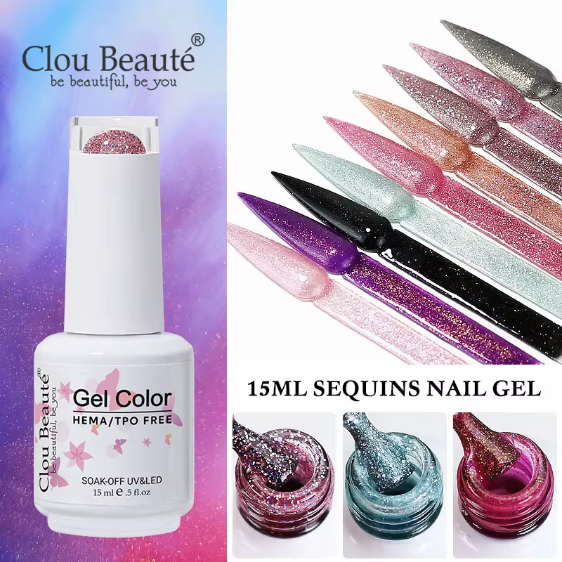 Clou miles-Verhéritage à Ongles Gel à Paillettes
