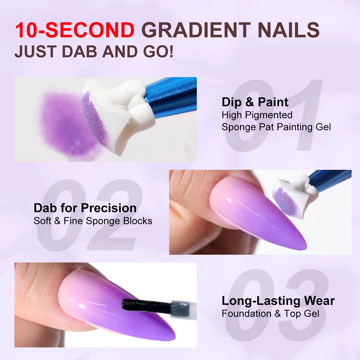 LIMEGIRL 9 couleurs dégradé peinture Gel Nail Art Design bricolage solide Gel vernis à ongles rapidement sculpté pétale