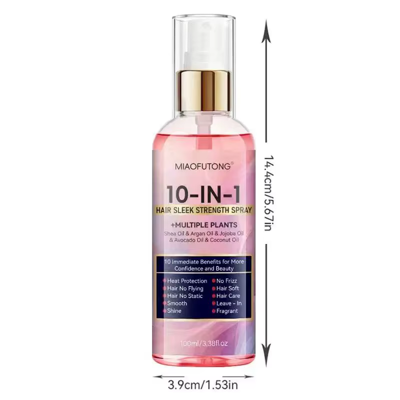 Spray capillaire instantané doux 10 en 1 - après-shampoing sans rinçage pour la rétention des cheveux, rapide, doux et hydratant, prévention des dommages thermiques