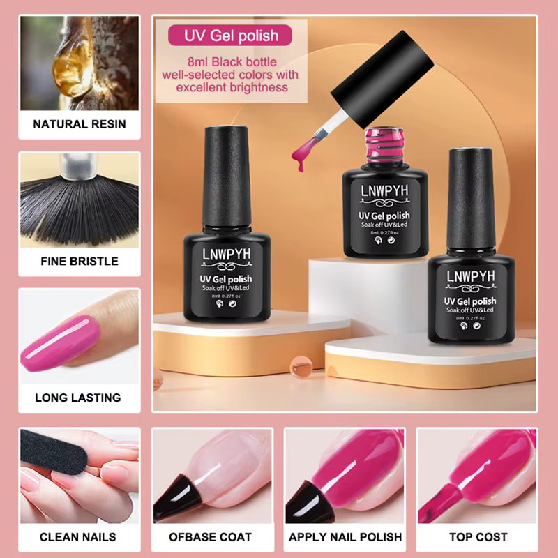 42 pièces/ensemble Kit de vernis à ongles Gel ensemble