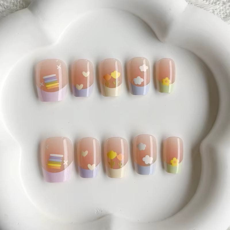 10 pièces de faux ongles à presser pour femmes