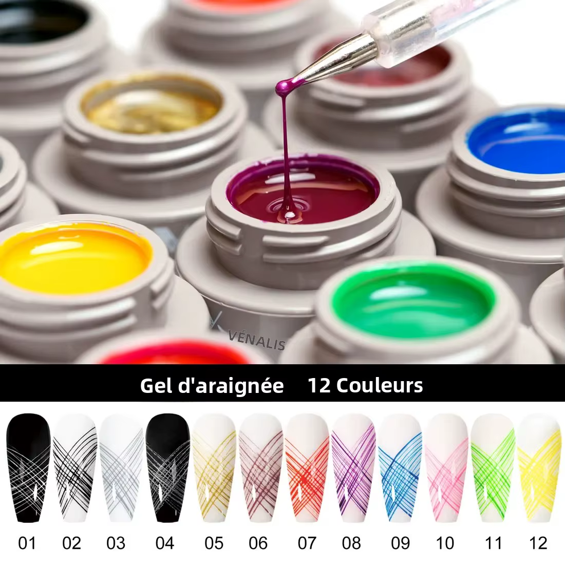 Venalisa 8ml Gel UV LED pour Nail Art