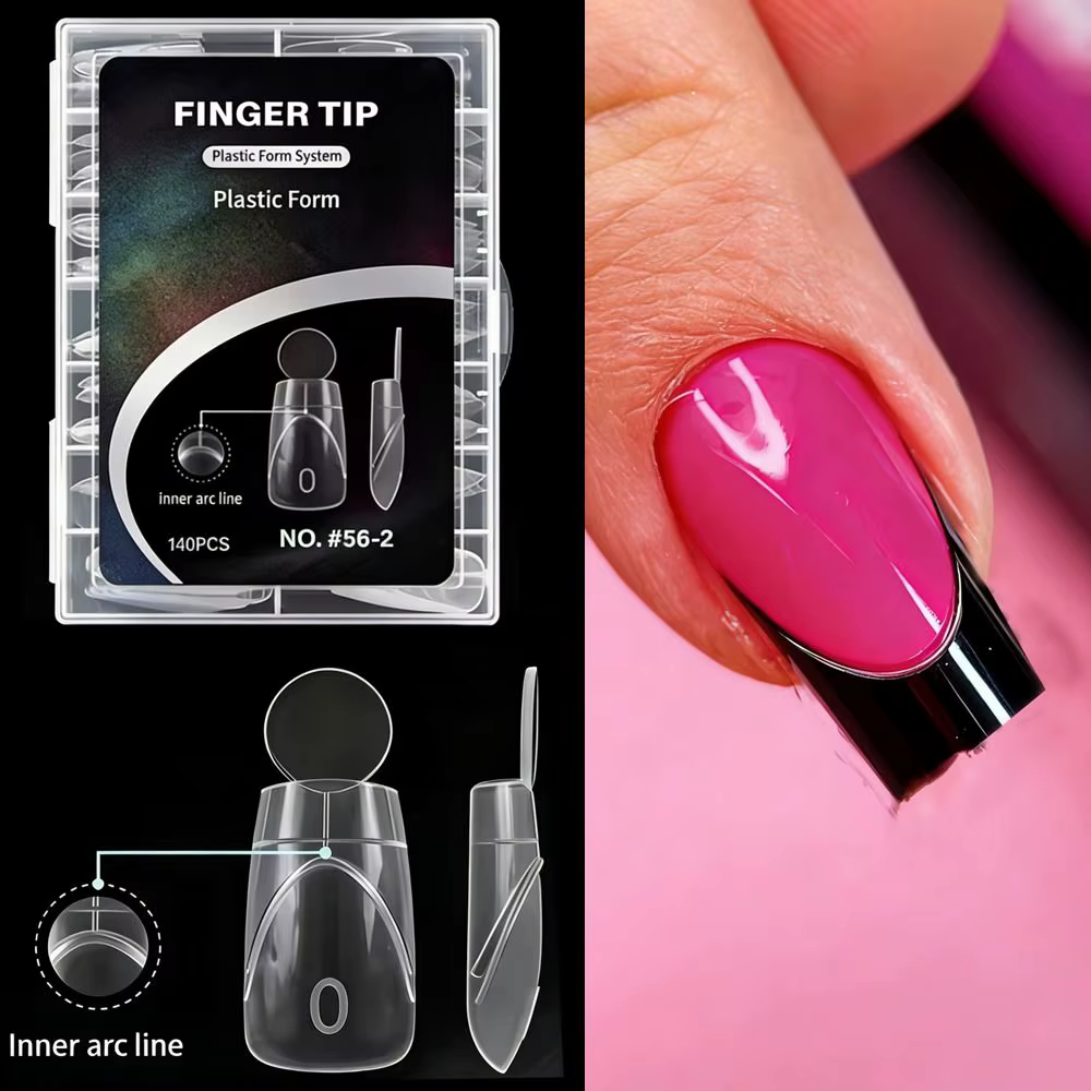 140 pièces de formes à ongles françaises à surface mate