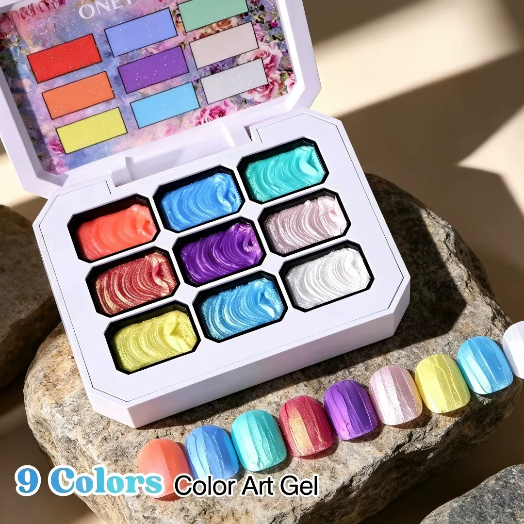 Gel de peinture nacré solide pour ongles
