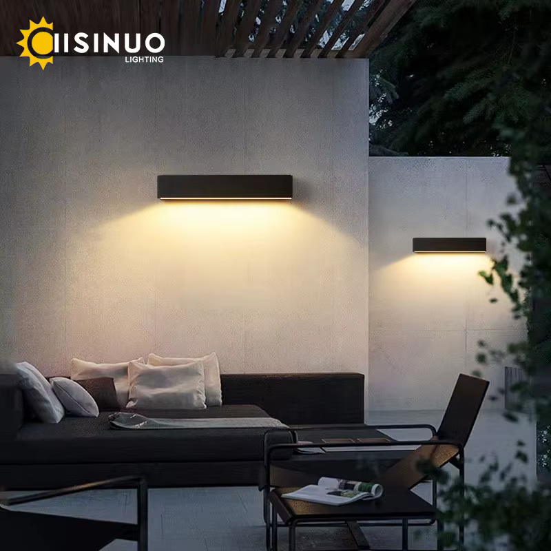 Applique Murale LED en Aluminium Imperméable Conforme à la Norme IP65, Luminaire Décoratif d'Extérieur, Idéal pour un Porche, une Maison ou un Garage