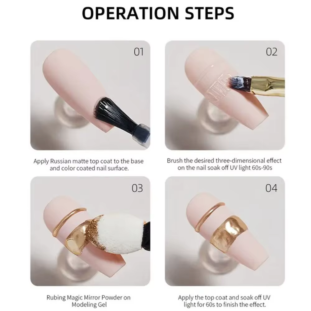 15ml russe mat couche de finition Gel à ongles poudre antiadhésive Semi-permanent mat haut vernis
