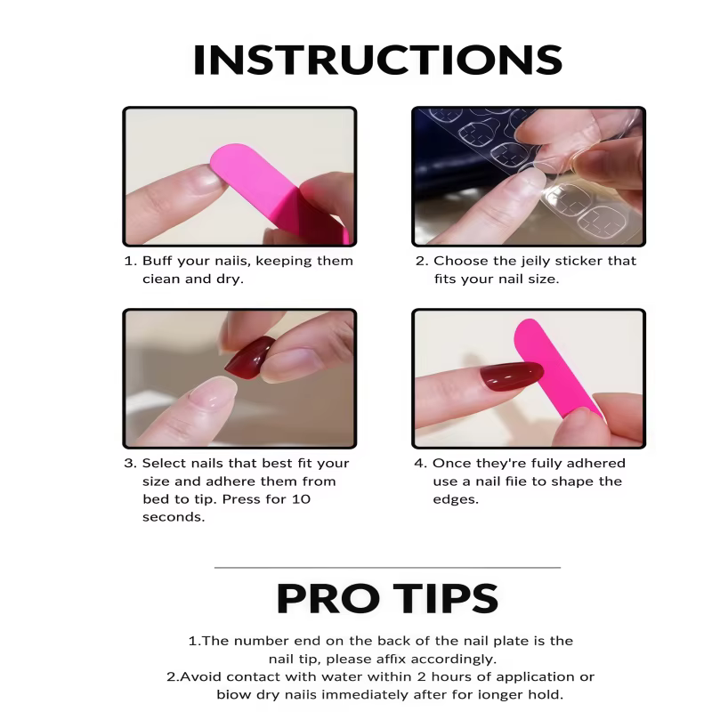 24 faux ongles élégants rose nude or rose pailleté