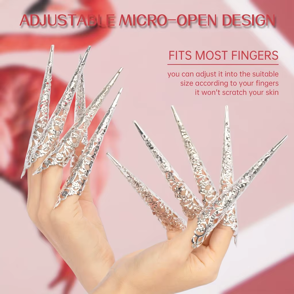 10 pièces Anneaux à ongles pour doigts