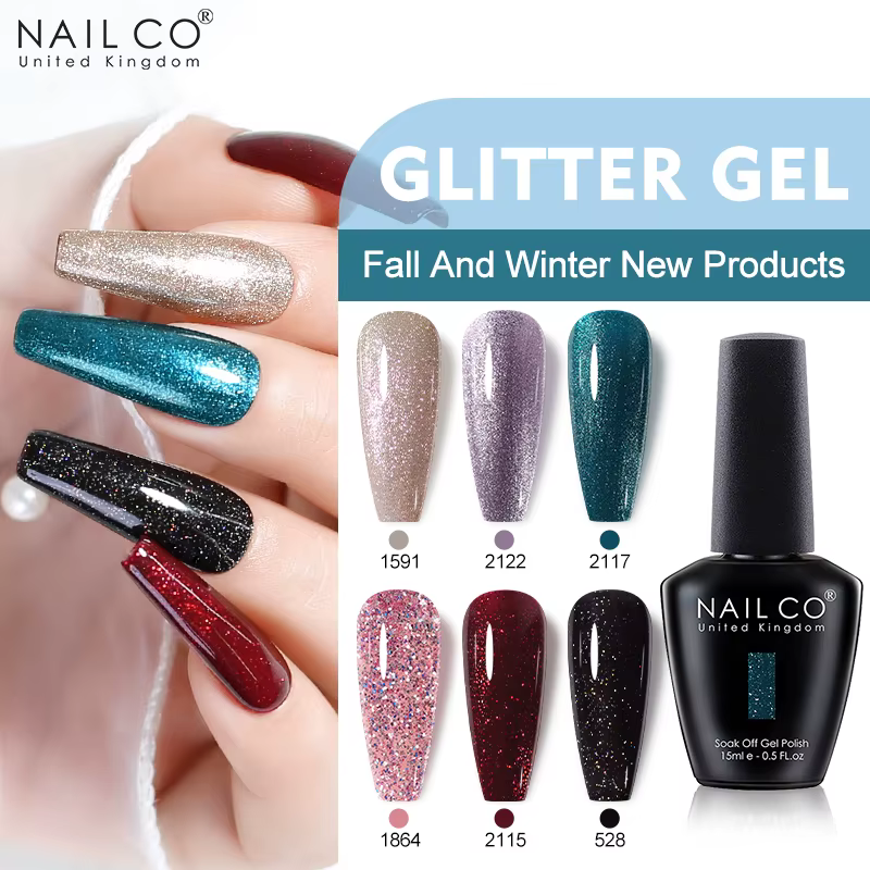 NAILCO 283 couleurs Gel Vernis à ongles Base supérieure
