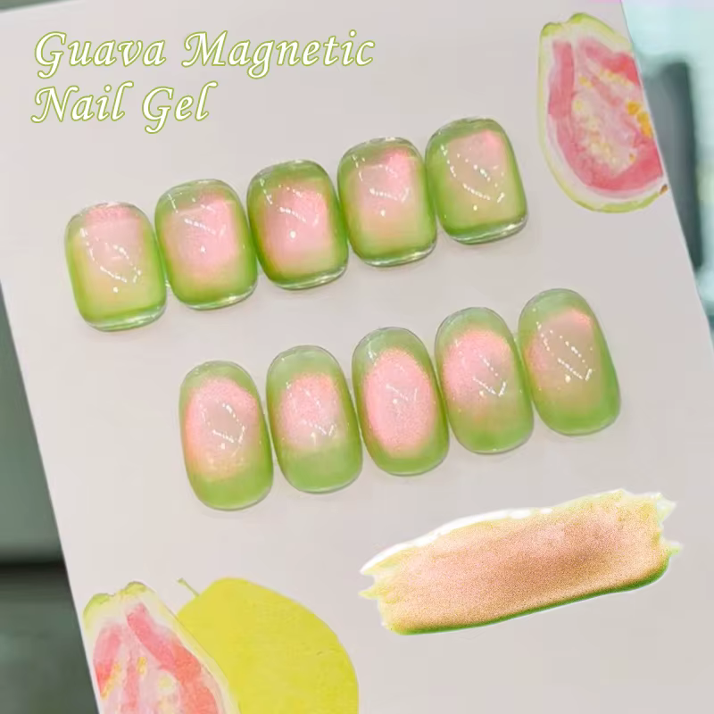 MTSSII 7ml goyave chat vernis à ongles magnétique doux vert émeraude