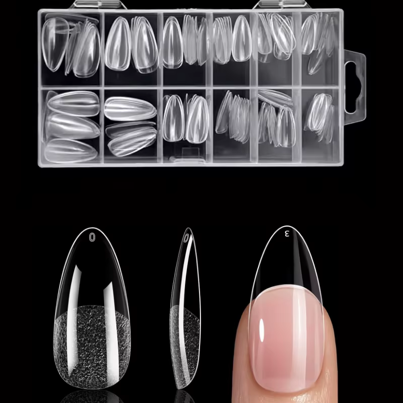 Pointes d'ongles en forme d'amande de taille moyenne - 120 pièces