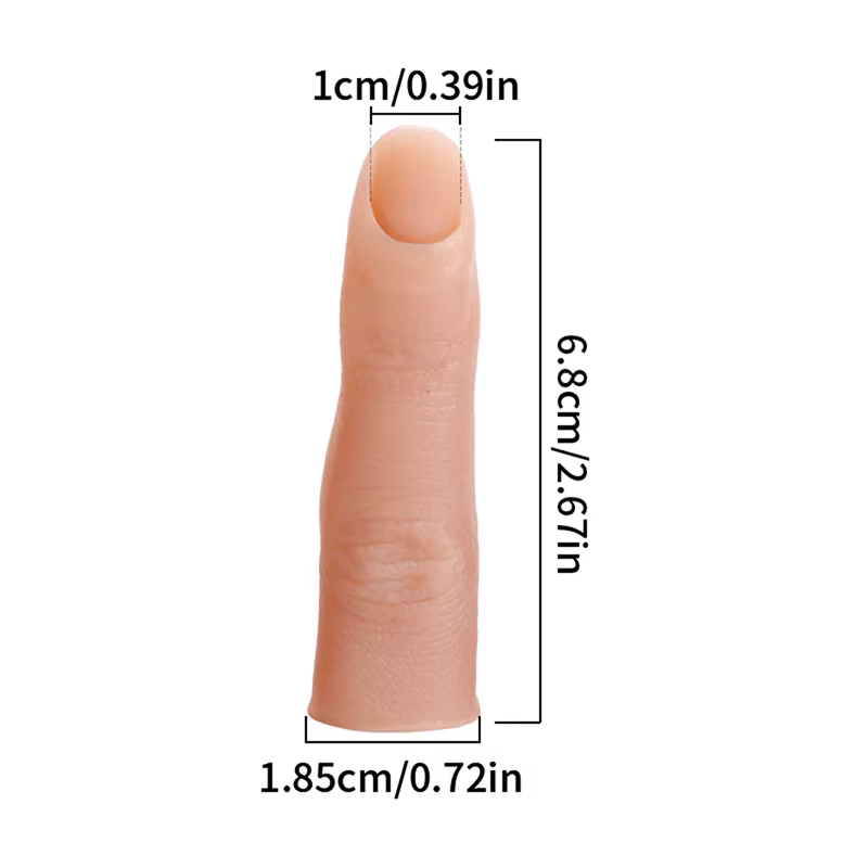 Outil de modèle de doigt d'entraînement en silicone pour ongles