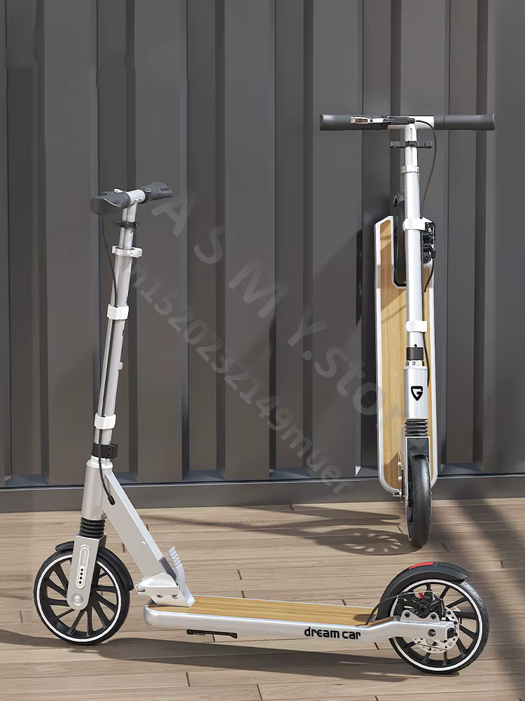 Trottinette à deux roues pour adultes de 5 à 15 ans, scooter à une jambe à hauteur réglable pour adolescents et enfants