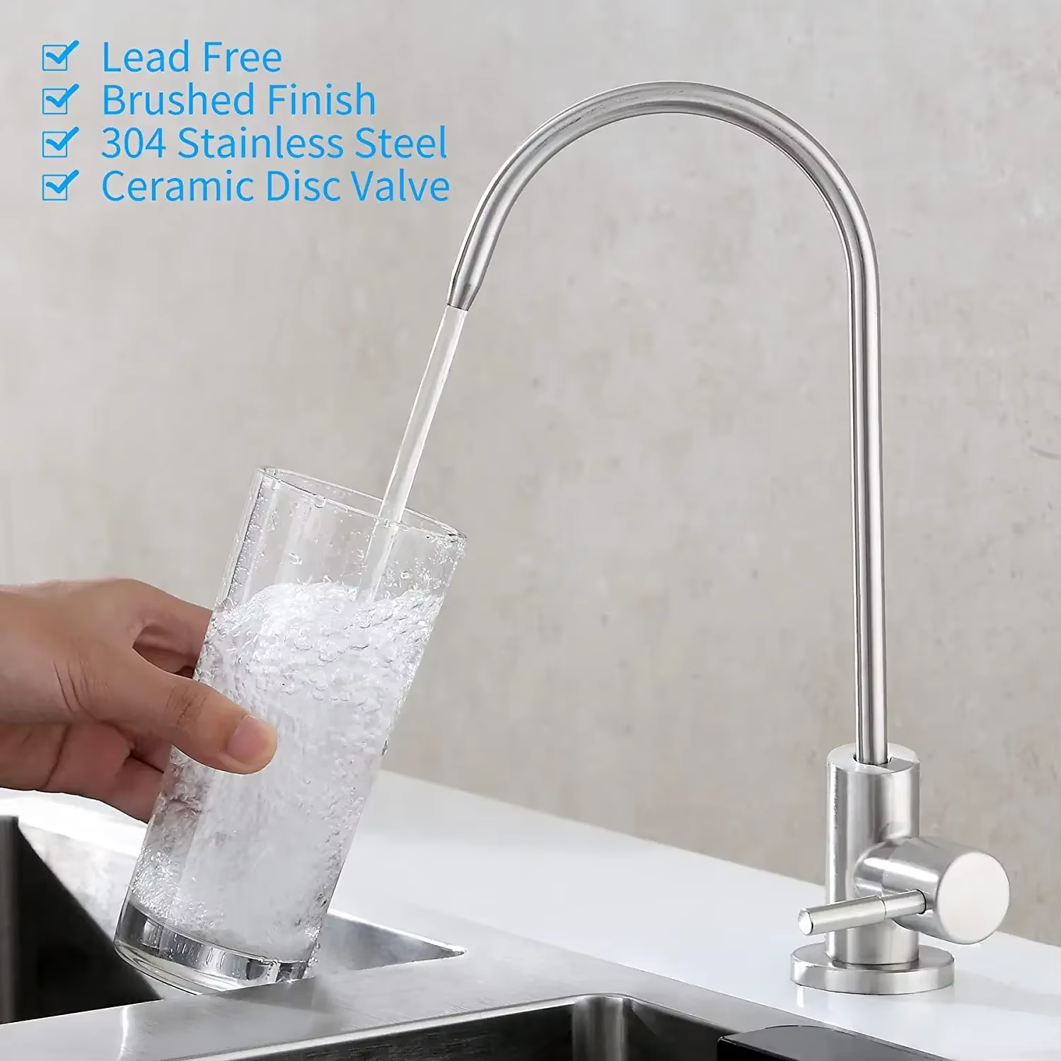 Robinet purificateur d'eau, robinet filtré sans plomb s'adapte aux unités d'osmose inverse ou un système de filtration d'eau, robinet de cuisine RO