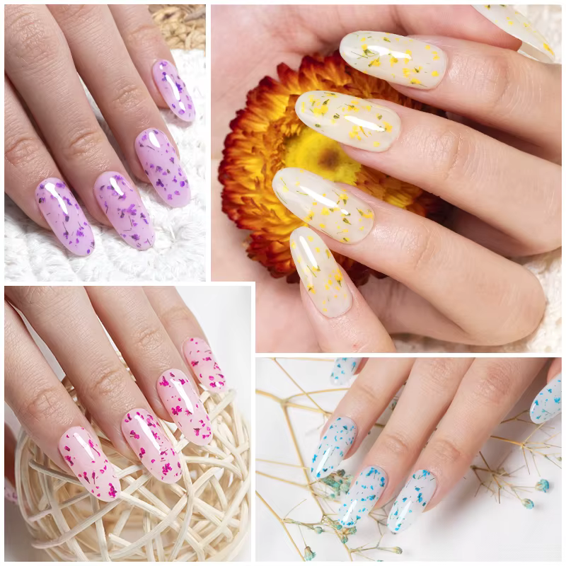 PUENTE 5ml Vernis à ongles gel Fée des fleurs Rose Violet Bleu