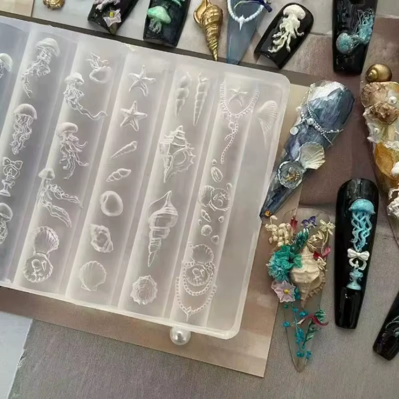 Moule en silicone 3D motif Danse du Lion de dessin animé pour nail art
