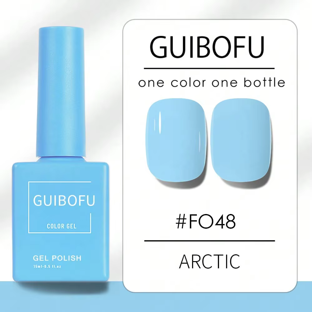 Lot de 3 vernis gel bleu vert pâle 15 ml