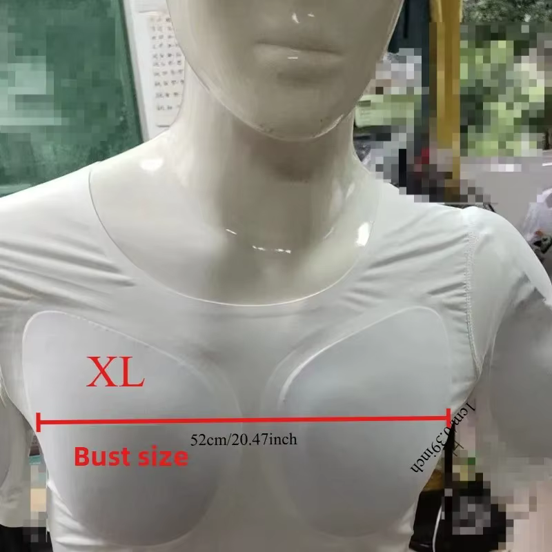 3D faux Muscle T-Shirt homme Cosplay bras poitrine sous-vêtements fête corps Shaper Invisible coussin Abdominal haut Corset sous-vêtements