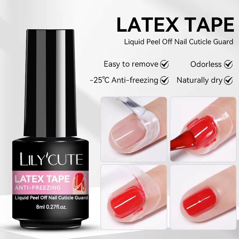 LILYCUTE 7ml dissolvant de Gel magique pour ongles avec ensemble d'outils de manucure décollable en Latex
