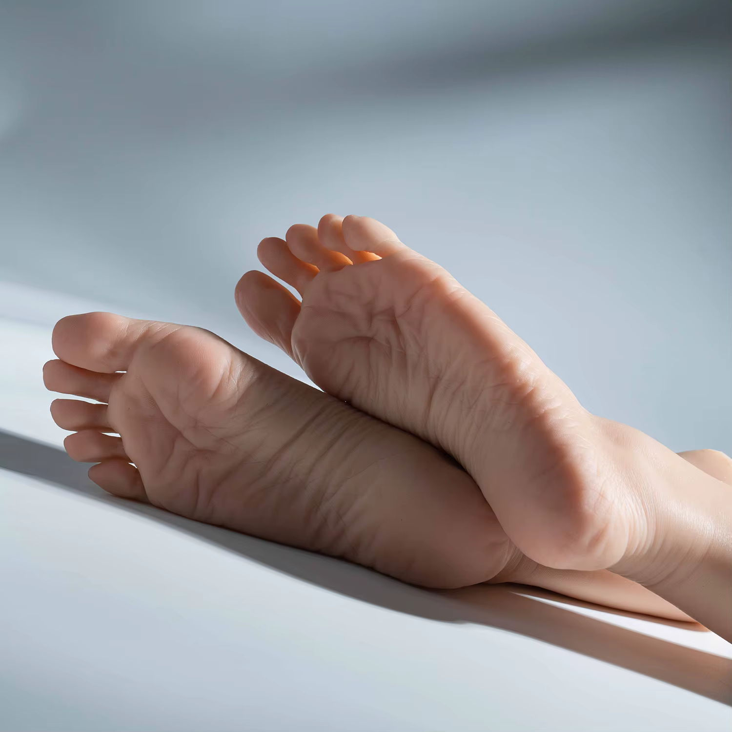 1 pied de pratique des ongles réaliste en Silicone pour femme