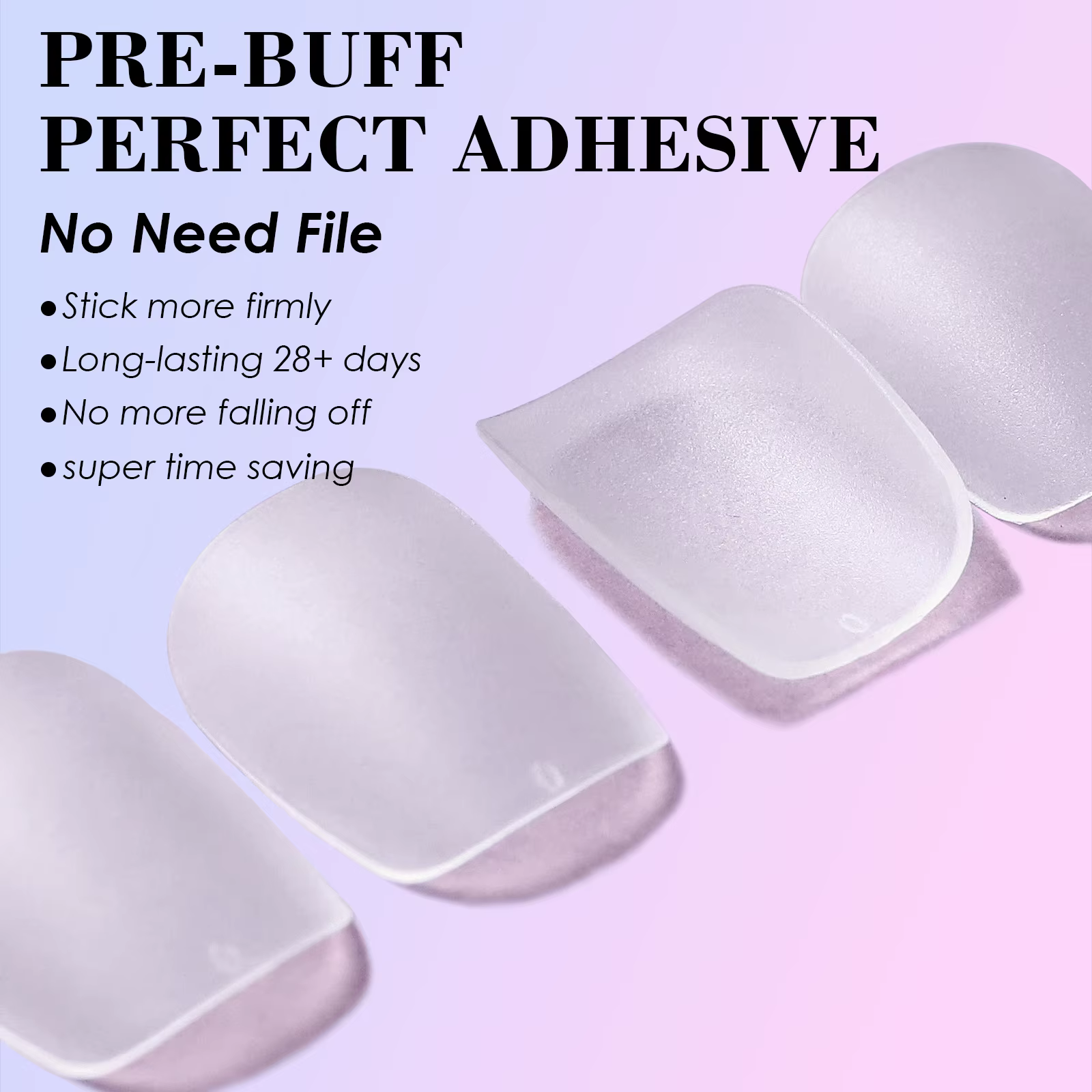 Nouveau 300 pièces faux ongles mats pas de polissage presse