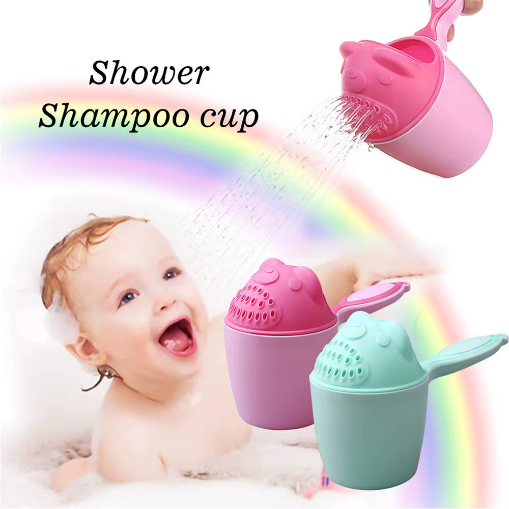 Tasse de rinçage pour bébé, gobelet de douche pour shampoing, cuillère de bain, bouteille d'arrosage, cuillère pour bébé, pour le bain des enfants