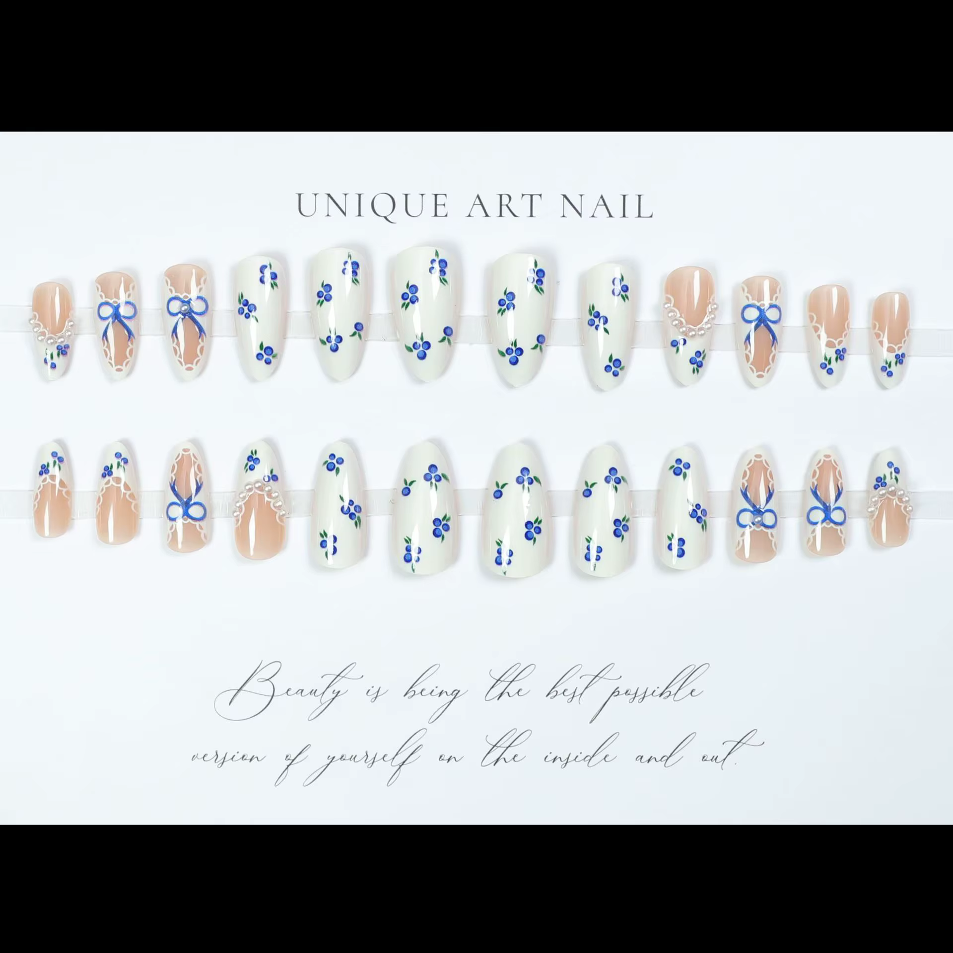 Faux ongles moyens pour femmes et filles
