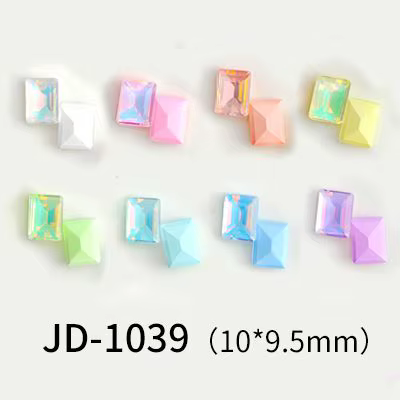 100 pièces fond pointu symphonie moka cristal Nail Art