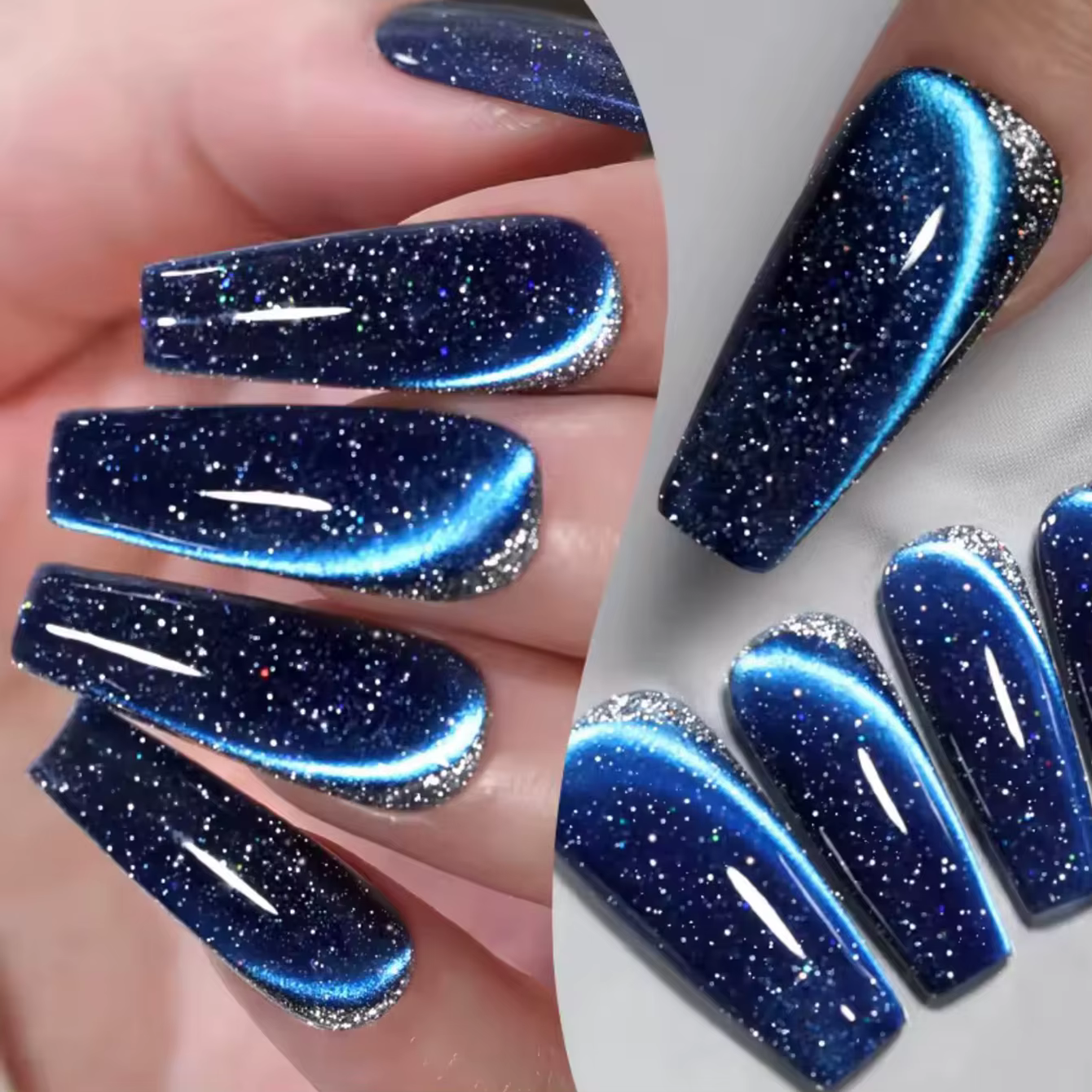 MIANEL 10ML Vernis à ongles gel effet œil de chat bleu profond 2026