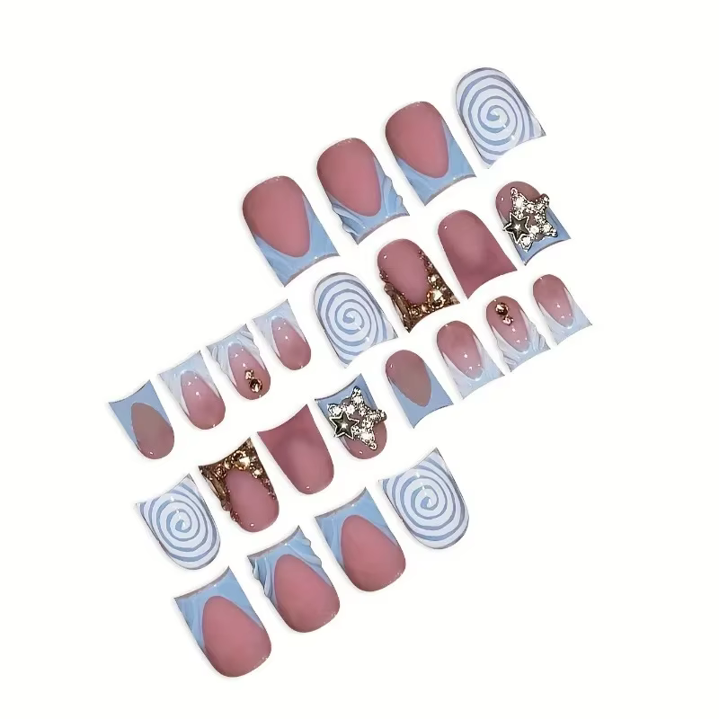 Faux ongles courts en bec de canard