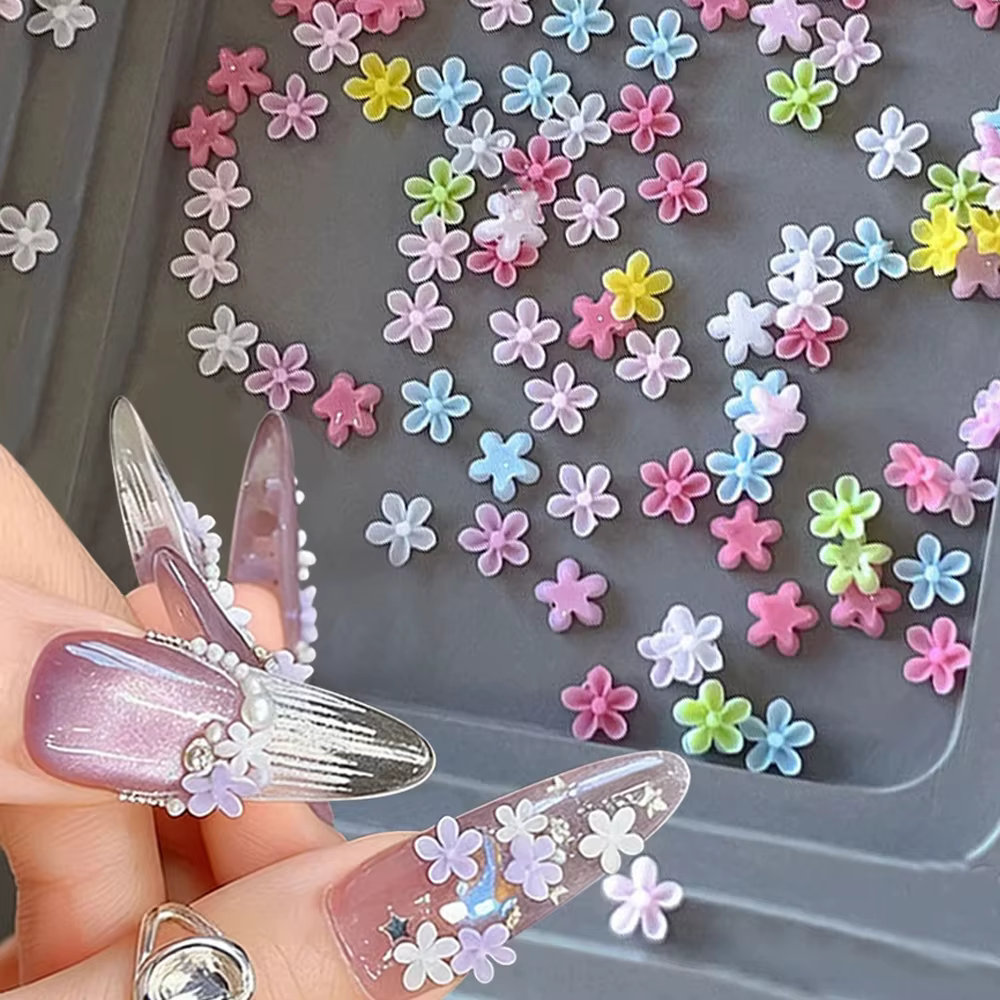 100 pièces de fleurs en résine colorées (frangipanier