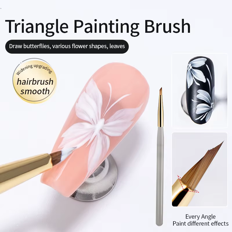 Pinceau de peinture triangulaire pour ongles