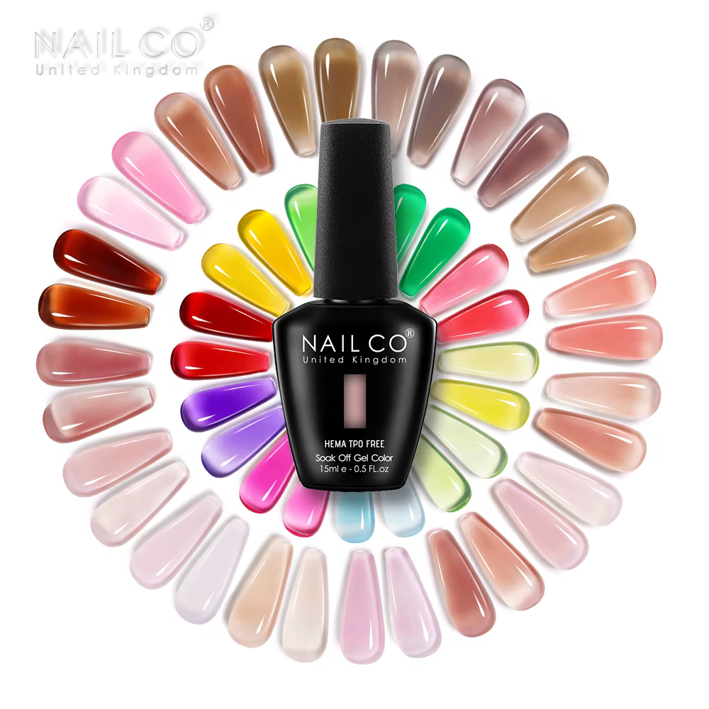 NAILCO 15ml Vernis à ongles gel translucide semi-permanent UV