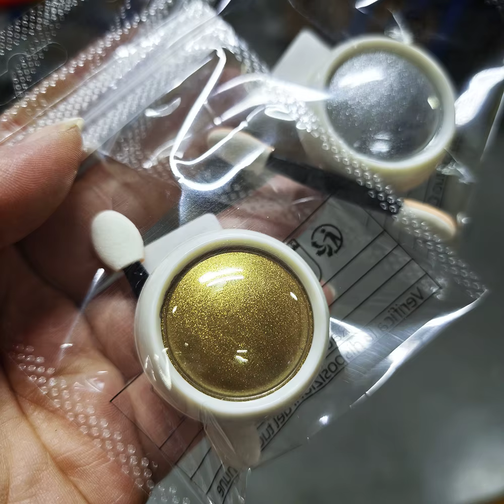 1/2PCS Poudre à Frotter Chrome Effet Miroir Métallique Or Argent Ultra Fine pour Nail Art
