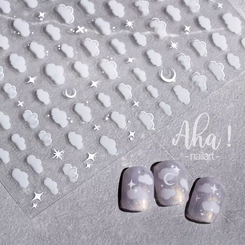 Autocollants pour ongles Cloud Star Moon