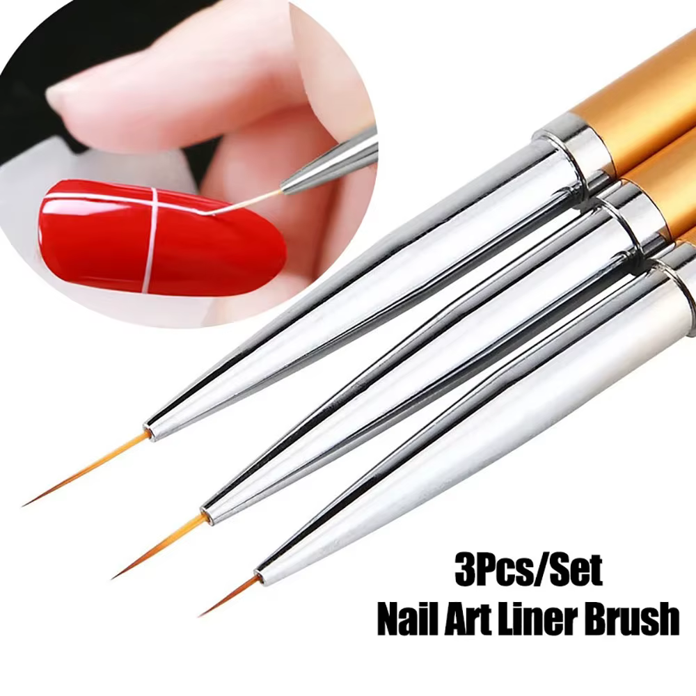 LINMANDA 3 pièces ongles Art Liner pinceaux