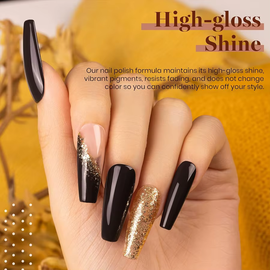 Lot de vernis à ongles gel brun populaire 10 ml