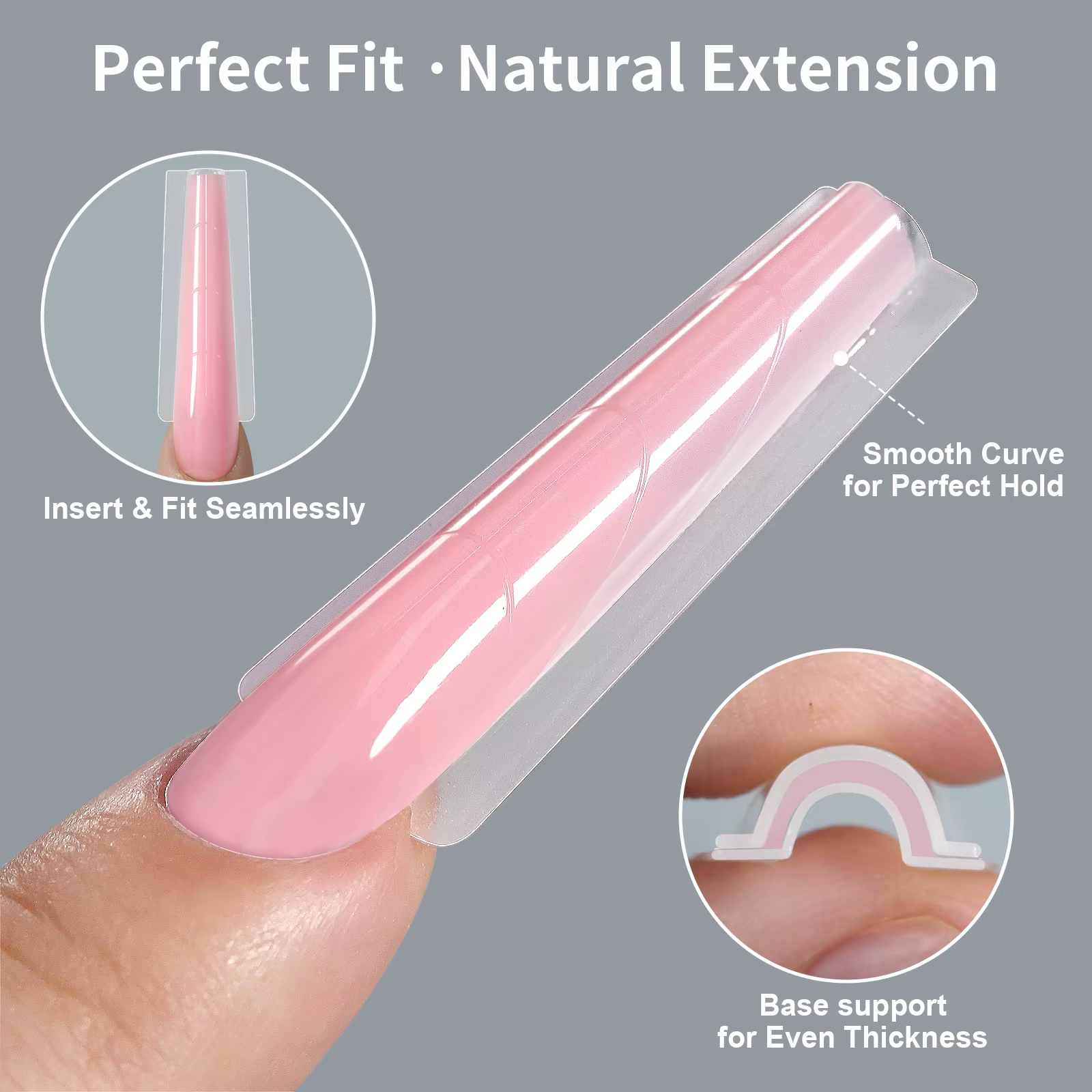 256 pièces de formes d'extension d'ongles