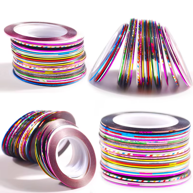 Bande à rayures pour ongles