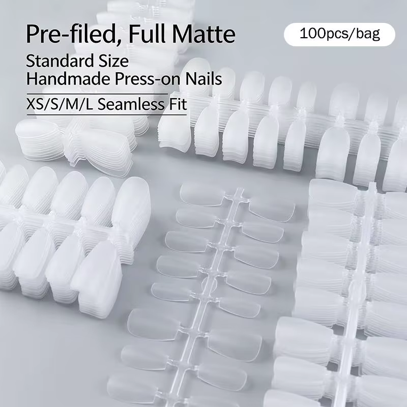 Faux ongles mats de qualité professionnelle pour salon de manucure