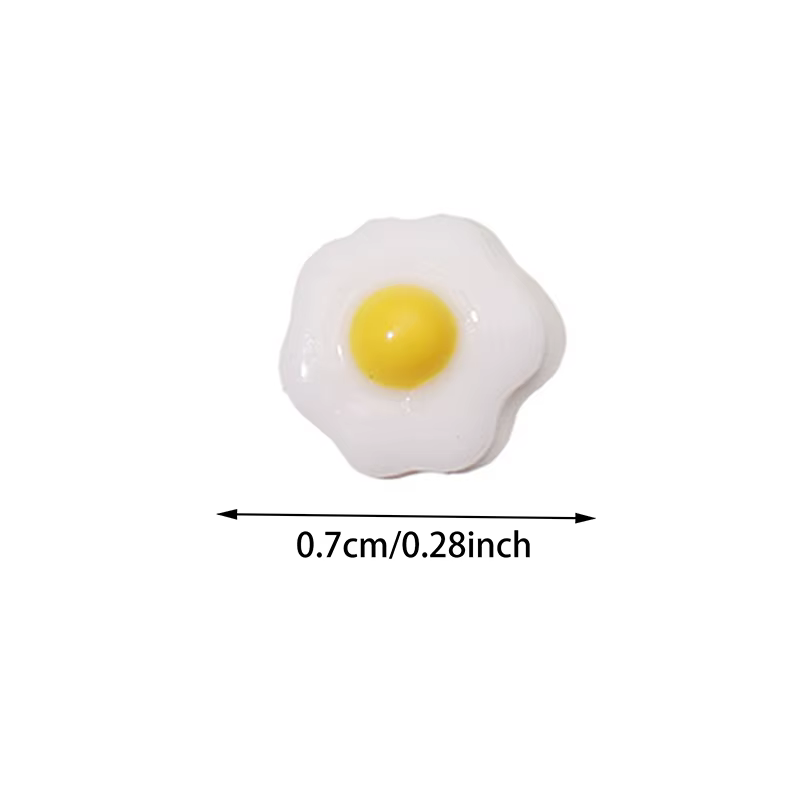 Mini œufs pochés 3D, décorations pour Nail Art
