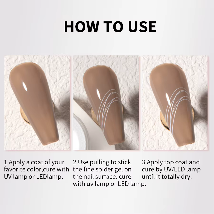 RS NACanon-Verhéritage à ongles gel semi-solide à rayures métalliques