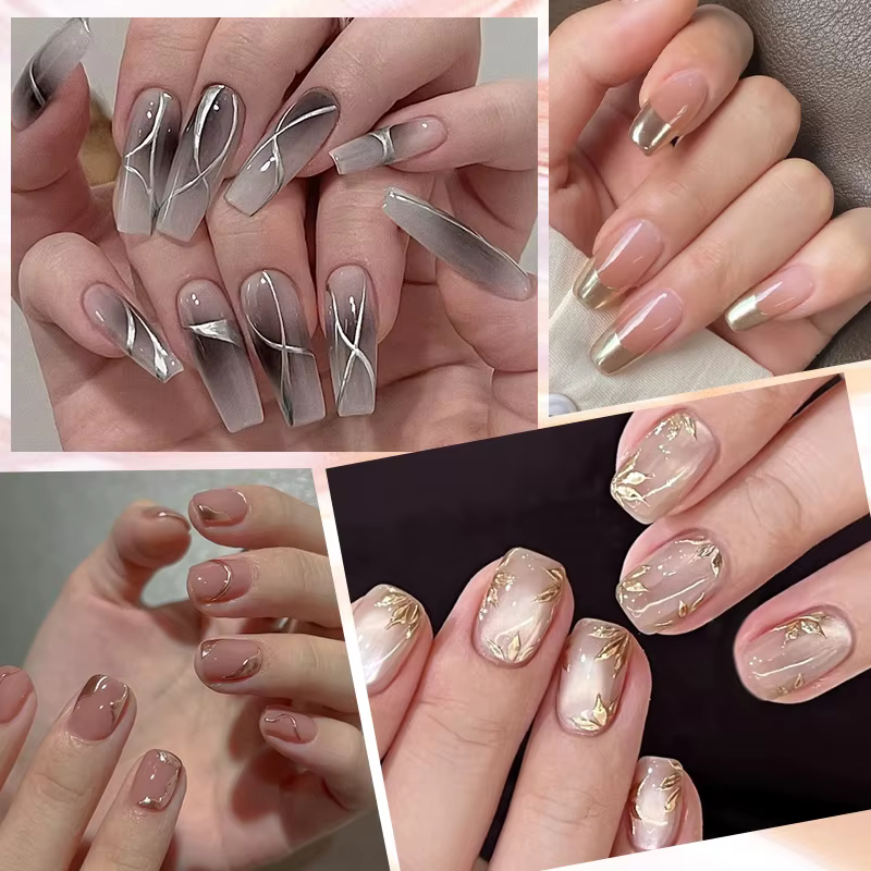 LILYCUTE Liner Gel vernis à ongles français UV LED peinture Gel Nail Art Design magnifique paillettes couleur bricolage