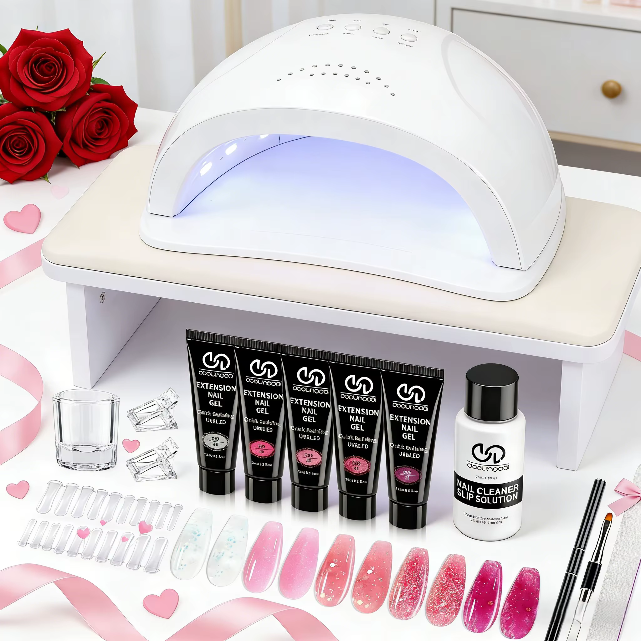 Kit de démarrage Poly Gel pour ongles : 5 couleurs