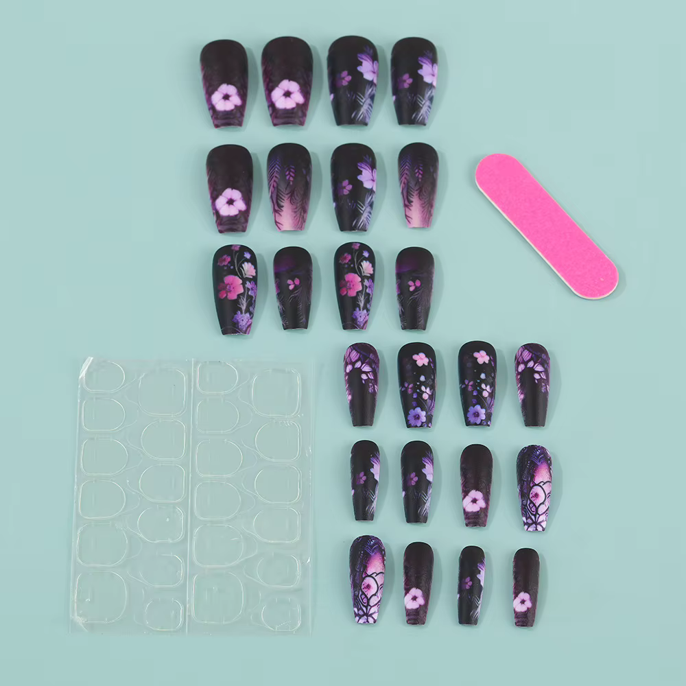 24 faux ongles à presser