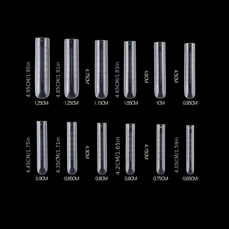 120 pièces de système d'ongle double à couverture complète transparente pour nail art acrylique en gel UV – comprend