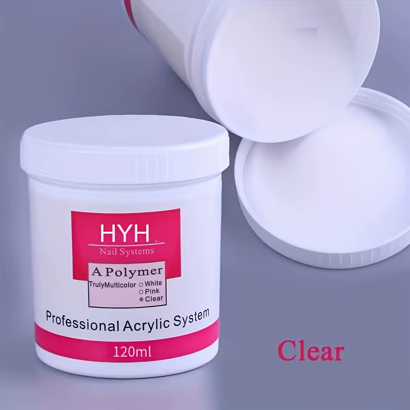 Poudre acrylique 3 couleurs transparente
