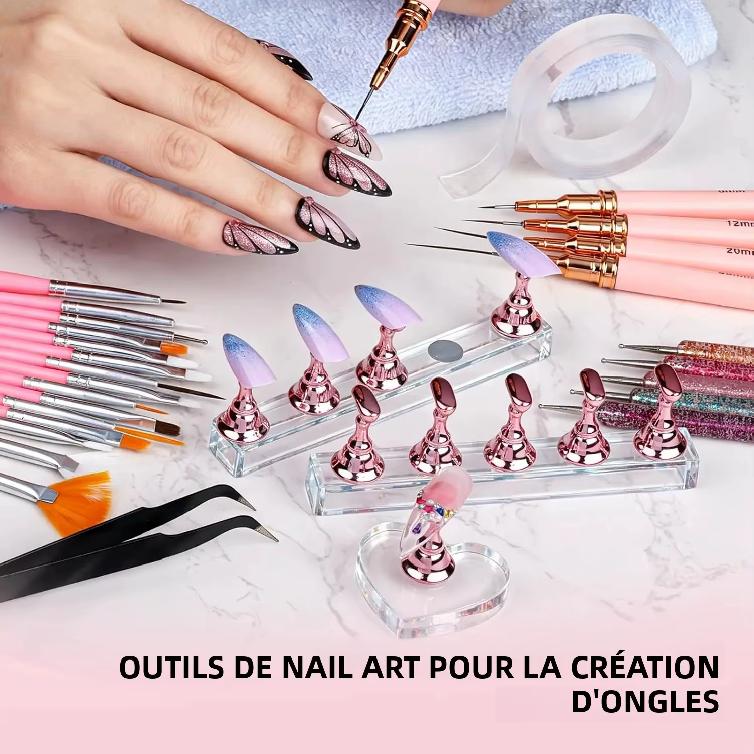 Ensemble professionnel pour ongles 30 pièces – Pinceaux