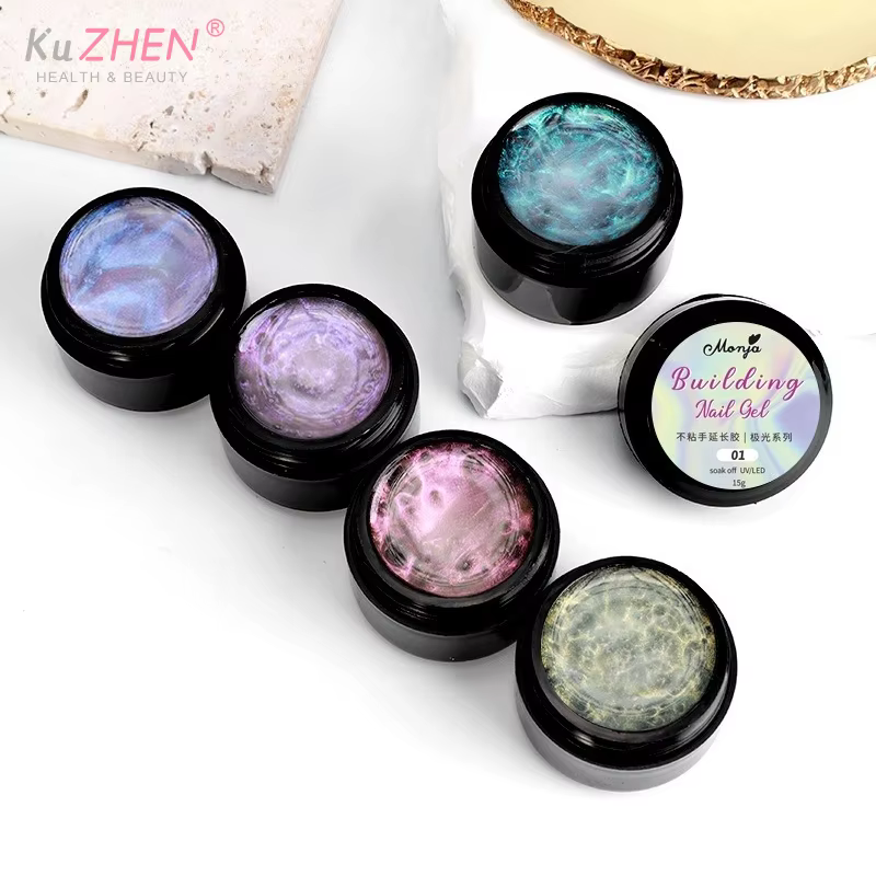 5g Aurora antiadhésif Extension de main Gel vernis à ongles 3D sculpture fleur Nail Art prolonger acrylique dur UV Gel